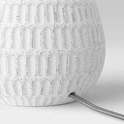 Ceramic Textured Table Lamp Base White - Threshold™ 5 Ceramic Textured Table Lamp Base White - Threshold™ - Image 3